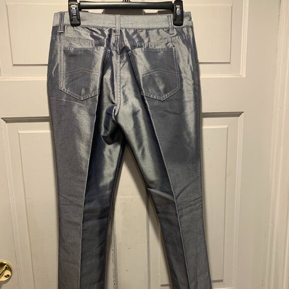 Armani Exchange~ NWOT!!~ Metallic Silver Pants - Picture 14 of 16